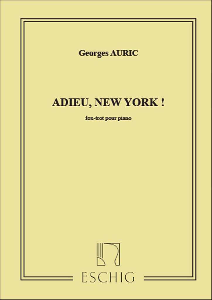 Adieu New-York Piano